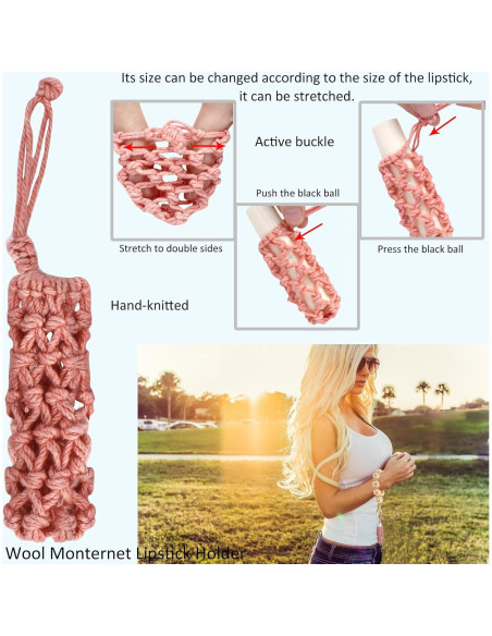 Monedero de Llave Boho BIHRTC con Pulsera y Soporte Labial