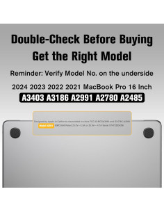 Funda Fintie para MacBook Pro 16" 2021-2024 Ultra-Transparente 2