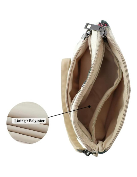 Cartera de muñeca BBORGDC blanca con cremallera y bolsillo Cartera de muñeca BBORGDC blanca con cremallera y bolsillo