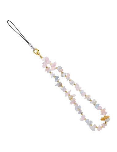 Correa de Teléfono Celular Hecha a Mano con Amazonita 21 cm