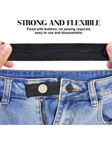 5 PCS Extensores de Cintura Elásticos Ajustables Deshionew