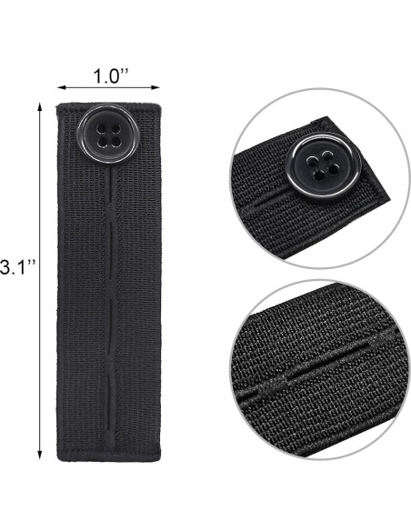 5 PCS Extensores de Cintura Elásticos Ajustables Deshionew