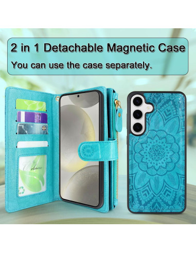 Funda de Cartera Desmontable Harryshell para Samsung Galaxy S25 6.2"