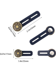 Extensores de Cintura ICEYLI 8 Piezas Ajustables para Pantalones 2