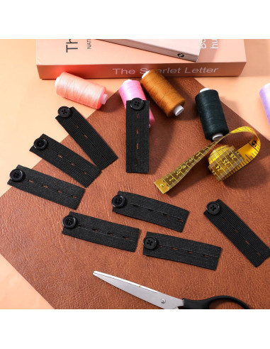 Extensores de Cintura Ajustables Giantree - 8 Piezas Negras