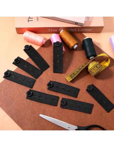 Extensores de Cintura Ajustables Giantree - 8 Piezas Negras