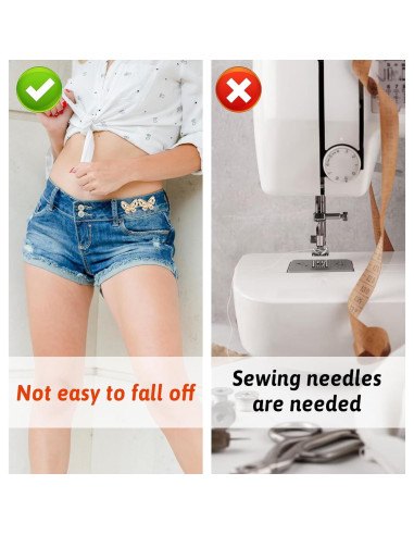 8 Clips Ajustadores de Cintura LIQWEI en Oro y Plata