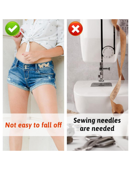 8 Clips Ajustadores de Cintura LIQWEI en Oro y Plata