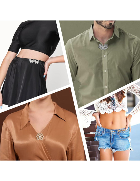 8 Clips Ajustadores de Cintura LIQWEI en Oro y Plata