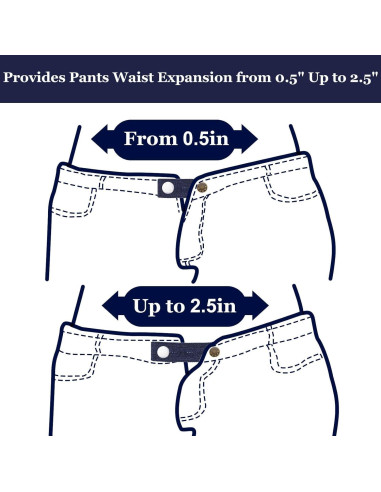 Extensores de Cintura Ajustables TIESOME - 8 Piezas Mezclilla