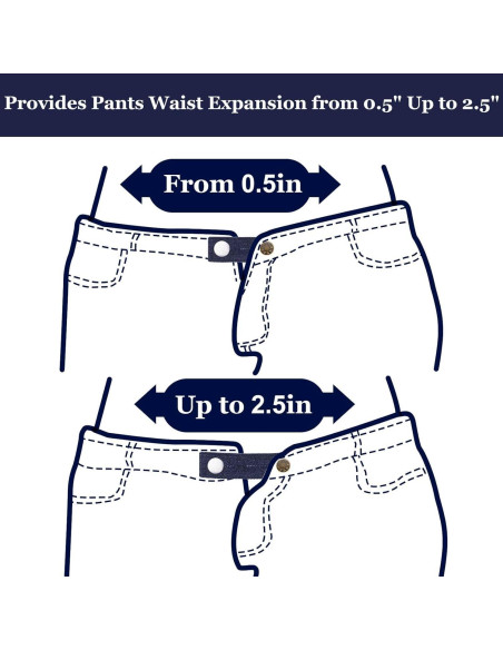 Extensores de Cintura Ajustables TIESOME - 8 Piezas Mezclilla