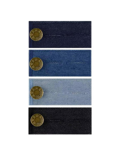 Extensores de Cintura de Mezclilla Sndperiexam 4 Colores Ajustables