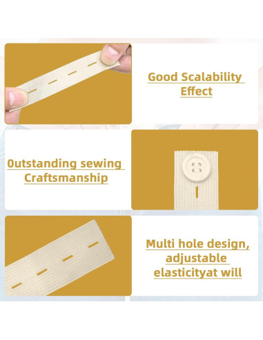 40 Piezas Extensores de Cintura Elásticos LJZP Ajustables