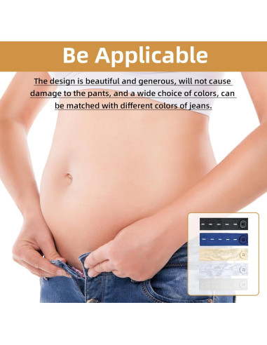 40 Piezas Extensores de Cintura Elásticos LJZP Ajustables