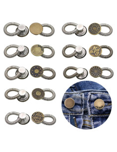 Extensores de Botón Luxiv, 8 Piezas, Ajustables para Ropa