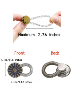 Extensores de Botón Luxiv, 8 Piezas, Ajustables para Ropa 2