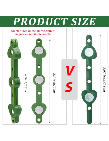 20 Pares de Pines Magnéticos Waydress para Corsage Verde