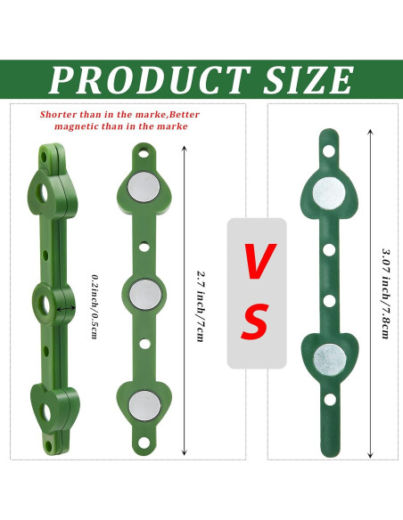 20 Pares de Pines Magnéticos Waydress para Corsage Verde