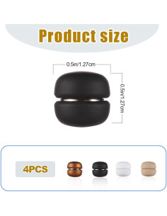 4 Alfileres Magnéticos para Hijab XIHIRCD - 1.27 cm - Mate 2