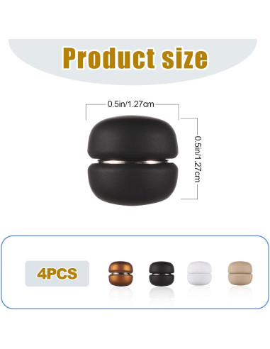 4 Alfileres Magnéticos para Hijab XIHIRCD - 1.27 cm - Mate