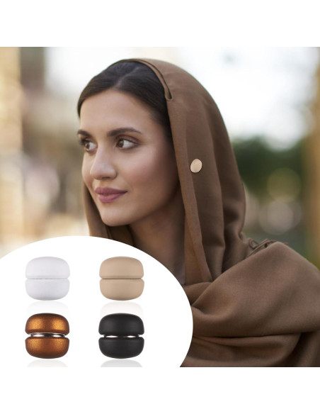 4 Alfileres Magnéticos para Hijab XIHIRCD - 1.27 cm - Mate