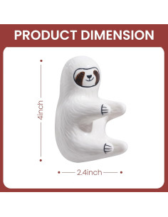 Soporte para Anillos PUDDING CABIN Perezoso Cerámica 10 cm 2