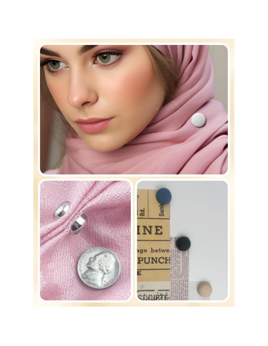 12 Imanes para Hijab MKCYD Sin Pinchos Multiuso para Mujeres