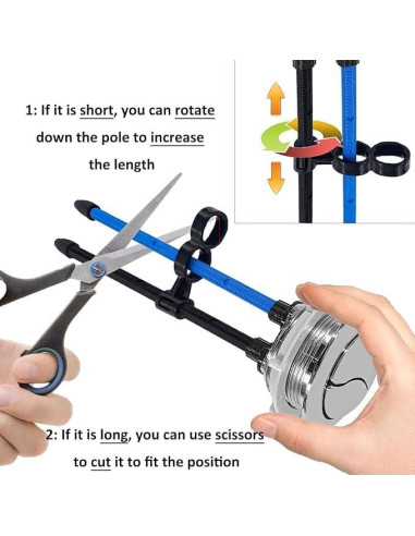 Botón de descarga dual Alovexiong 48mm con extensión 20cm