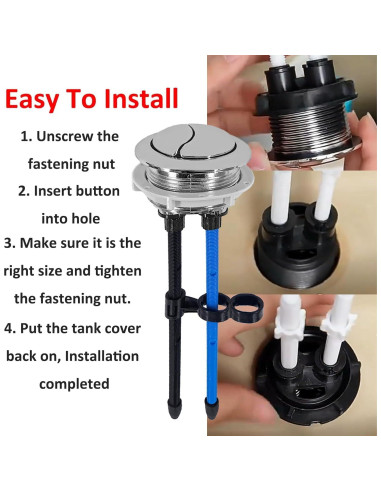 Botón de descarga dual Alovexiong 48mm con extensión 20cm