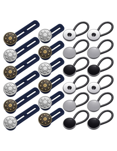 Extensores de Botones para Jeans WILLBOND 24 Piezas Ajustables