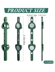 15 Pares de Imán Floral Verde QFGasre para Corsage 2