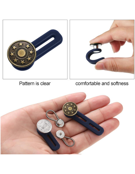 Extensores de Botones para Jeans WILLBOND 24 Piezas Ajustables