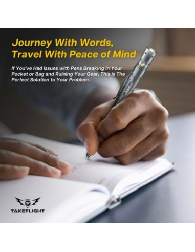 Bolígrafo Táctico TF TAKEFLIGHT con Linterna y Rompevidrios