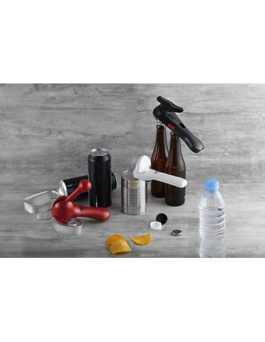 Abrebotellas Multifuncional Kuhn Rikon 5-en-1 Rojo 12.7x25.4cm