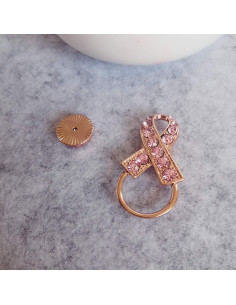 Broche Magnético Rosa NOUMANDA para Conciencia Cáncer de Mama 2