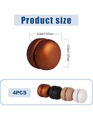 Imanes para Hijab 4 Piezas - Fuerte y Multiuso - 1.27cm
