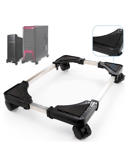 Soporte para CPU UCandy Ajustable con Ruedas y Antideslizante