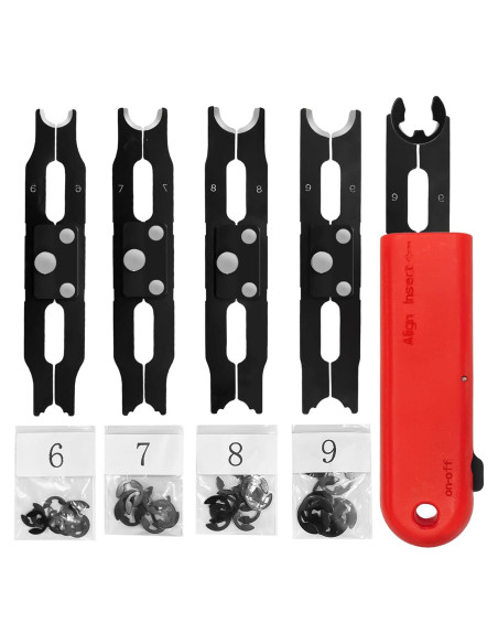 Kit Clips E Sopnom 4 Tamaños 6-9 mm con Herramienta