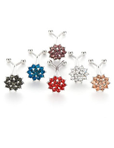 12 Clips de Bufanda con Rhinestones y Perlas para Hijab