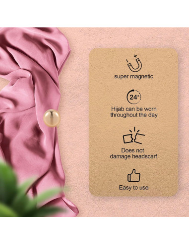 10 Imán para Hijab VZZNN - Pines Magnéticos Multiusos
