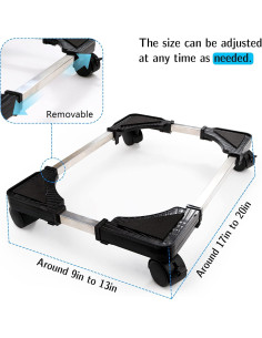 Soporte para CPU UCandy Ajustable con Ruedas y Antideslizante 2