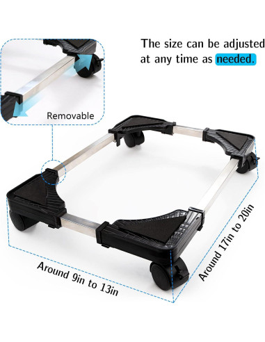 Soporte para CPU UCandy Ajustable con Ruedas y Antideslizante