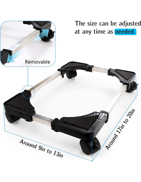 Soporte para CPU UCandy Ajustable con Ruedas y Antideslizante
