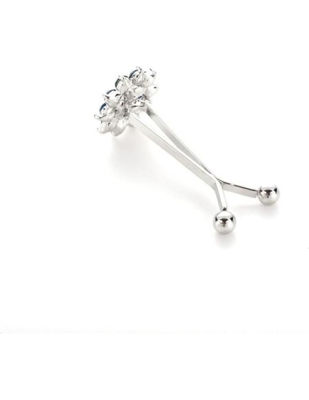 12 Clips de Bufanda con Rhinestones y Perlas para Hijab