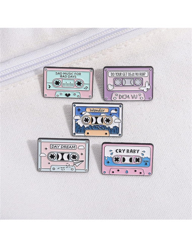 Conjunto de Pines Retro de Música 90s - 5 Piezas Unisex