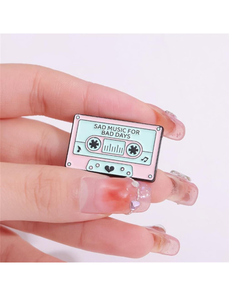 Conjunto de Pines Retro de Música 90s - 5 Piezas Unisex Conjunto de Pines Retro de Música 90s - 5 Piezas Unisex