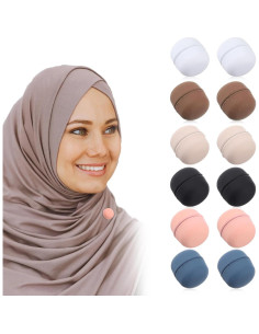 12 Pares de Pines sin Aguja Sibba para Bufandas Coloridos 2