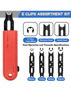Kit Clips E Sopnom 4 Tamaños 6-9 mm con Herramienta 2