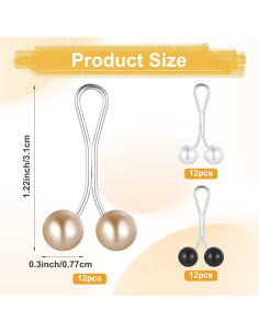 36 Alfileres de Hijab Sorcristy Multicolor Perlas 3.1 cm 2