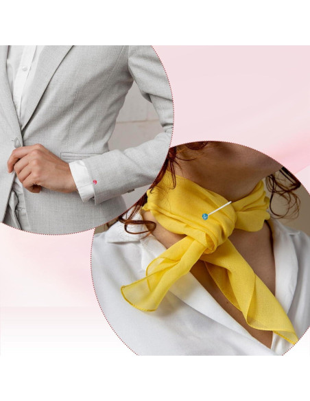 12 Alfileres de Hijab Larrel con Perlas Multicolor 1.6x3.1cm